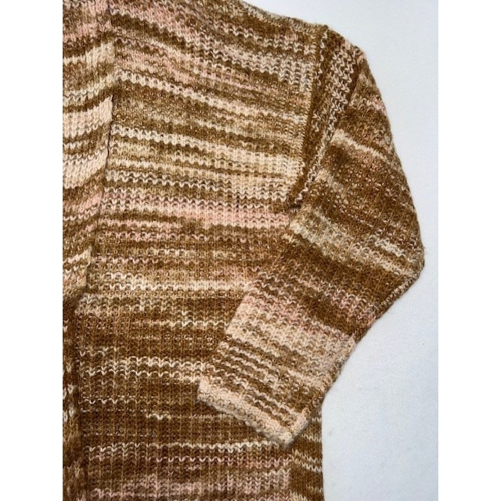 Loft Outlet Marled Shawl Collar Cardigan Sweater Long Line Brown XL Granny - Picture 2 of 11
